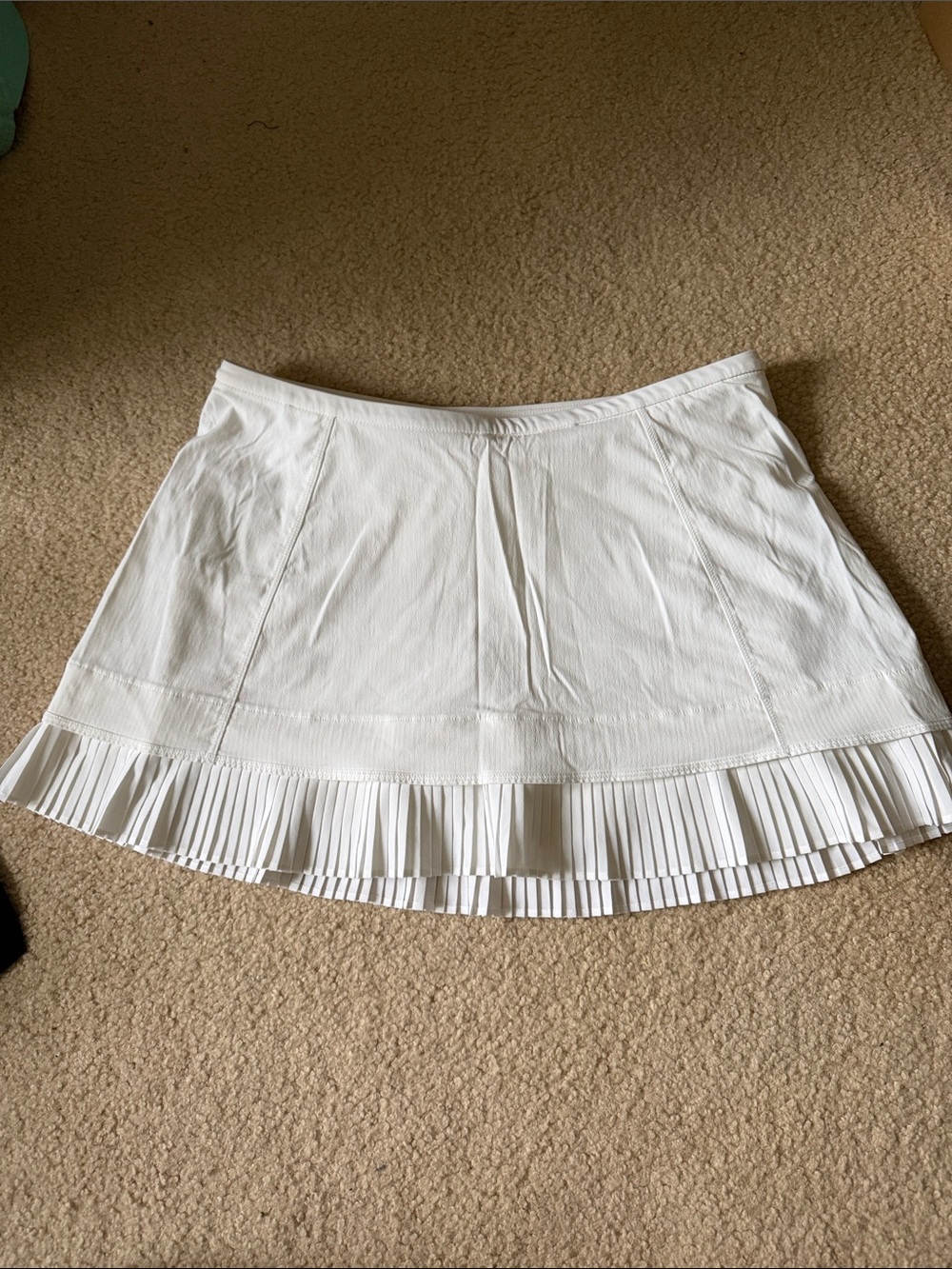 lululemon athletica White Pleated Hem Skater Skirt